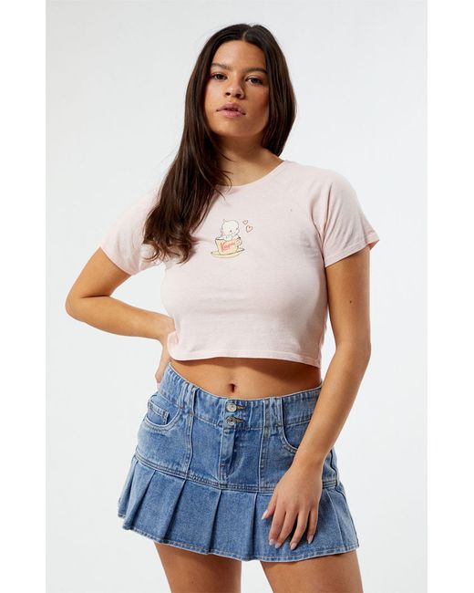 PacSun Kewpie Teacup Raglan Cropped T-Shirt