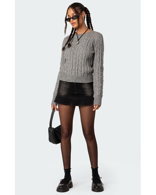 Edikted Minka Fitted Cable Knit Sweater