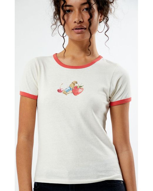 PacSun Peter Rabbit Fruit Ringer T-Shirt Red