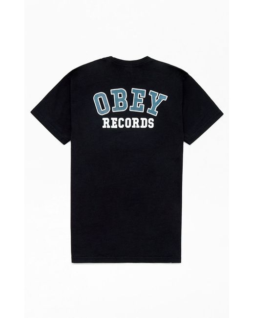 Obey Records Heavyweight T-Shirt Small