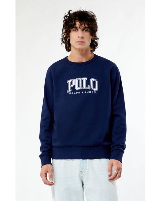 Polo Ralph Lauren RL Fleece Logo Crew Neck Sweatshirt Small