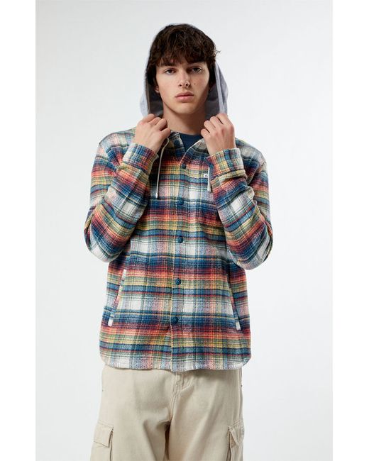 Quiksilver Briggs Hooded Flannel Shirt Small