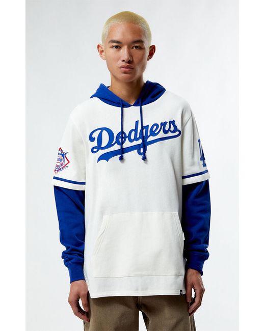 47 Brand Los Angeles Dodgers Cooperstown Trifecta 47 Shortstop Hoodie Blue Small