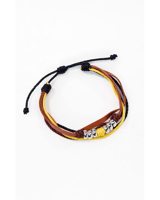 PacSun Leather Beaded Bracelet