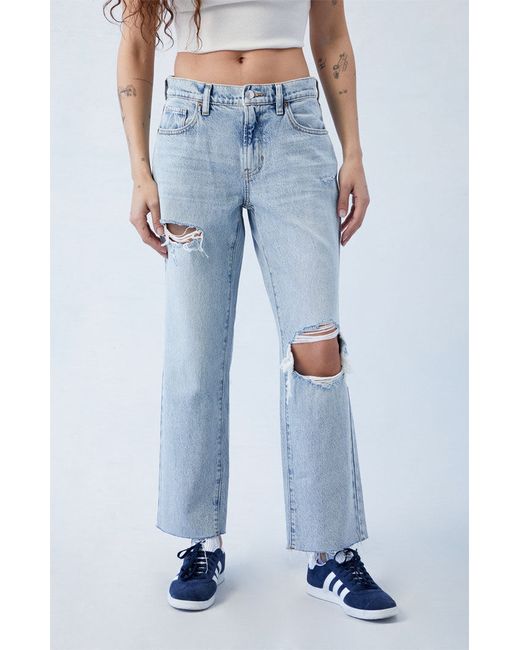 PacSun Eco Stretch Light Ripped 90s Straight Leg Jeans