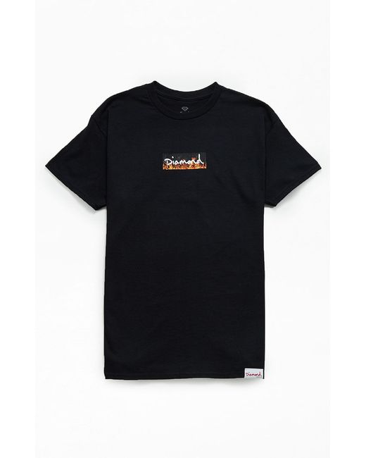 Diamond Supply Co. Flame Mini Box Logo T-Shirt Small
