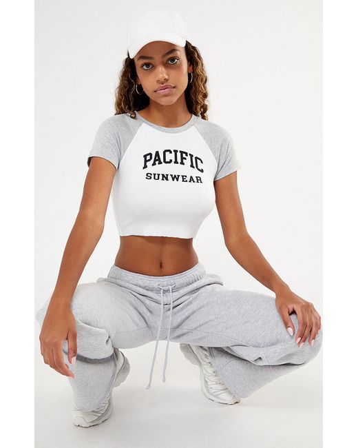 PacSun Grey Pacific Sunwear Arch Raglan T-Shirt