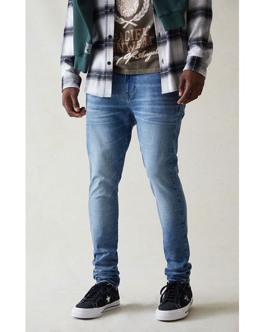 PacSun High Stretch Indigo Stacked Skinny Jeans 28W x 30L