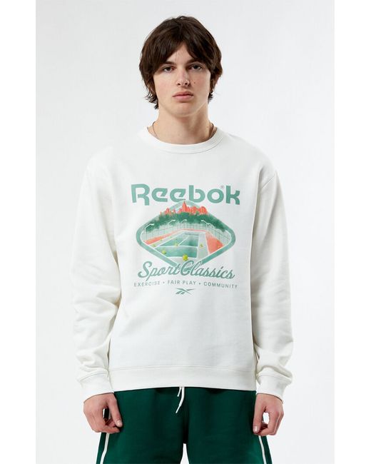 Reebok Eco Classics Court Sport Crew Sweatshirt Small