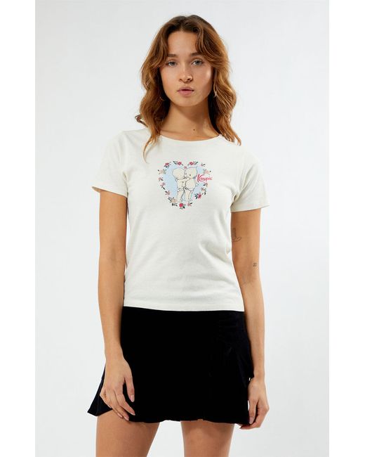 PacSun Kewpie Kiss Flower Heart T-Shirt