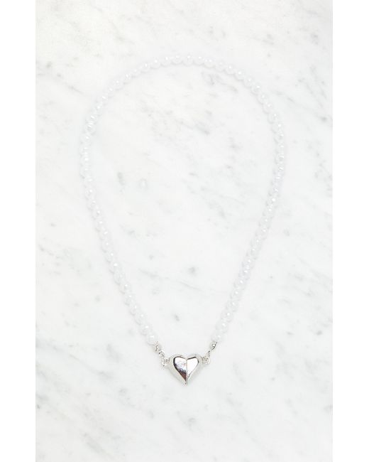LA Hearts Pearl Heart Necklace