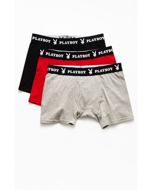 Playboy By 3-Pack Boxer Briefs Small