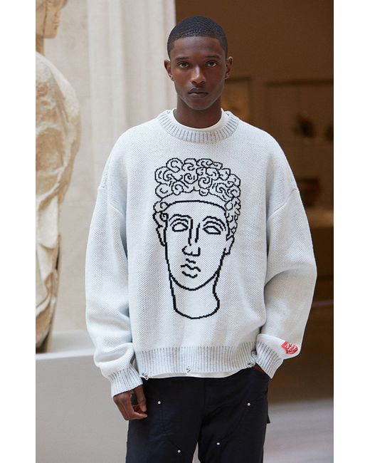 The MET x Marble Head Cropped Crew Neck Sweater Small