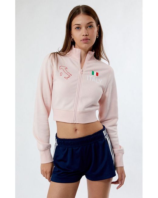 PacSun Italy High Neck Zip Up Track Jacket
