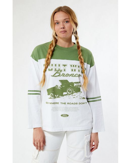 Ford Bronco Long Sleeve Oversized T-Shirt Green