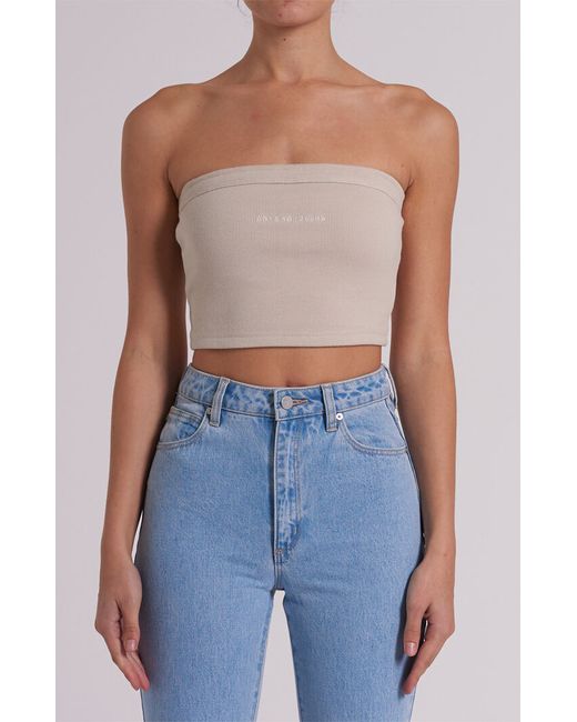 Abrand Heather Ribbed Tube Top