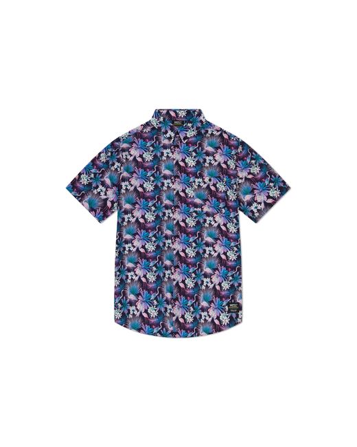 WeSC America Inc Oden Neon Flower AOP Camp Shirt Small