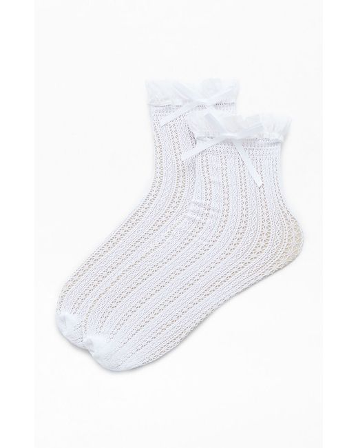 PacSun Lace Bow Socks