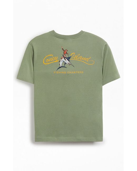 Coney Island Picnic Fishing Charters T-Shirt Small