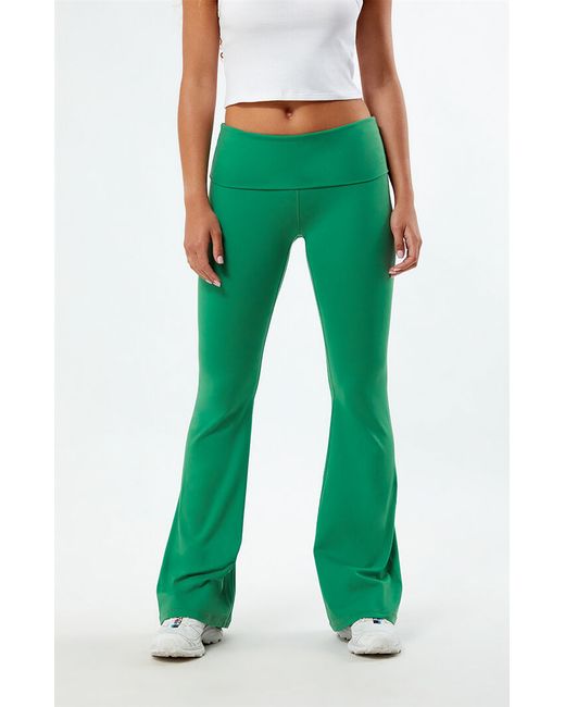 Pac 1980 PAC WHISPER Active Fold-Over Waistband Flare Yoga Pants