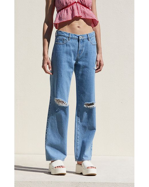 PacSun Ripped Low Rise Straight Leg Jeans