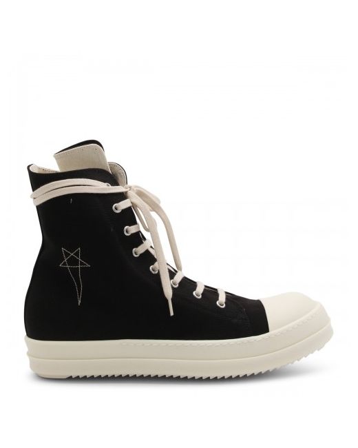 Rick Owens DRKSHDW Black And Canvas High Top Sneakers 40
