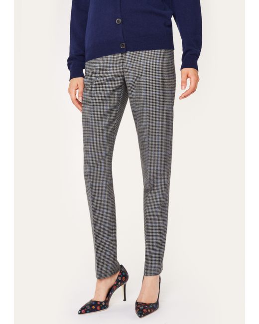 Paul Smith Slim-Fit Puppytooth-Check Wool Trousers