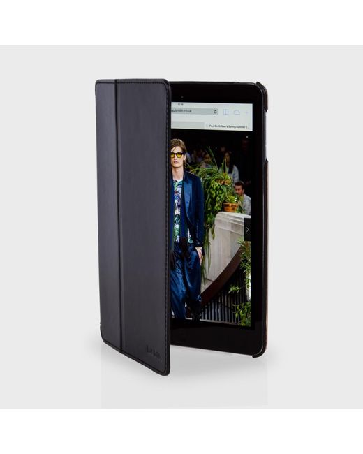 Paul Smith Mens Black Print Leather iPad Mini Case