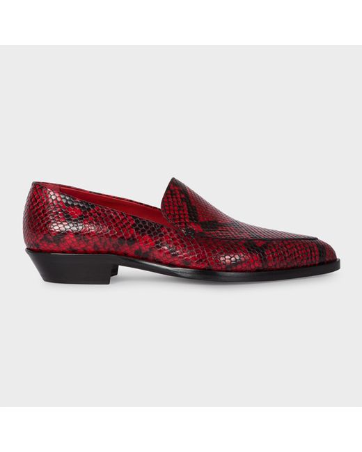Paul Smith Snake-Effect Leather Janell Loafers