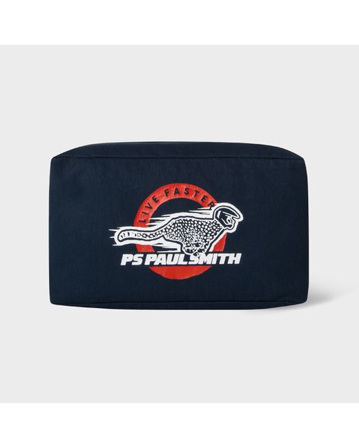 PS Paul Smith Cotton-Blend Live Faster Print Wash Bag