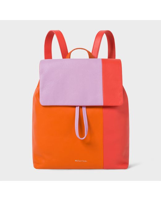 PS Paul Smith Colour-Block Leather Backpack