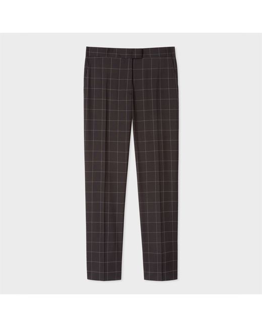 PS Paul Smith Slim-Fit Windowpane Check Wool-Blend Trousers