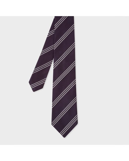 Paul Smith Dark Tri-Stripe Silk Tie
