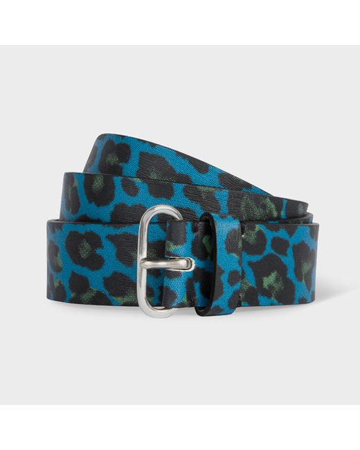 Paul Smith Leopard Print Leather Belt