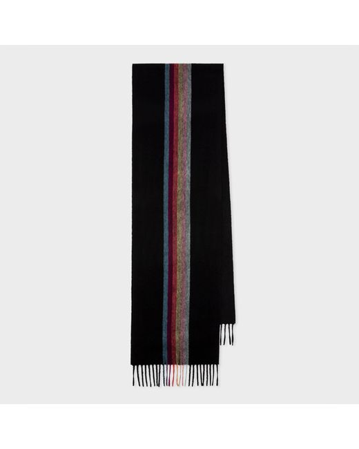 Paul Smith Artist Stripe Central Band Cashmere Scarf