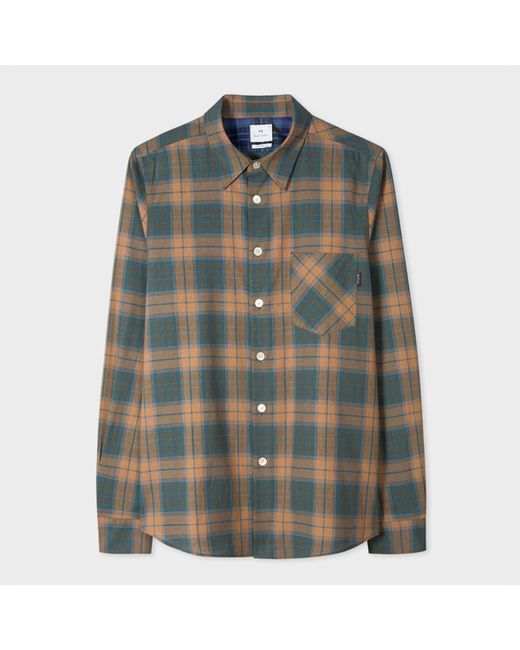 PS Paul Smith Tailored-Fit And Brown Check Cotton Shirt