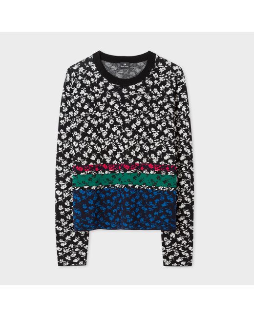 PS Paul Smith Floral Flag Pattern Sweater
