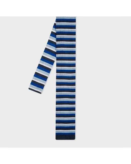 Paul Smith Striped Knitted Silk Tie