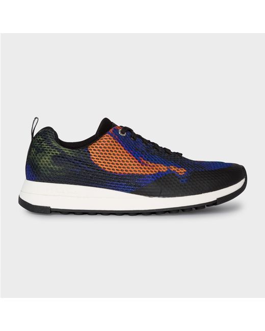 PS Paul Smith Multi-Coloured Marble Camouflage Rappid Knit Trainers