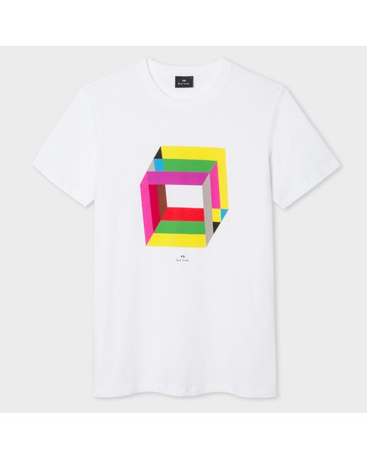 PS Paul Smith Slim-Fit Cube Print Organic-Cotton T-Shirt
