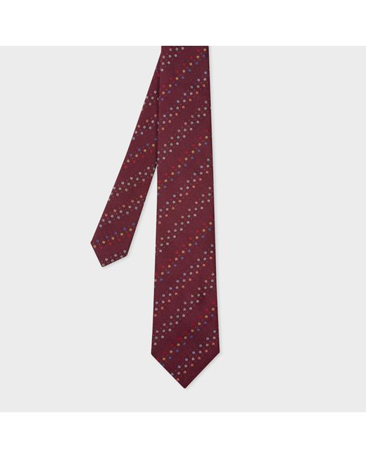 Paul Smith Floral Stripe Silk Tie