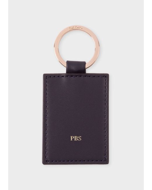 Paul Smith Calf Leather Monogrammed Keyring