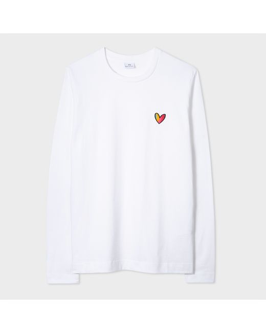 PS Paul Smith Swirl Heart Cotton Long-Sleeve T-Shirt