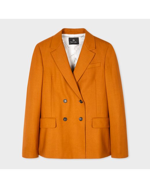 PS Paul Smith Wool-Hopsack Double-Breasted Blazer
