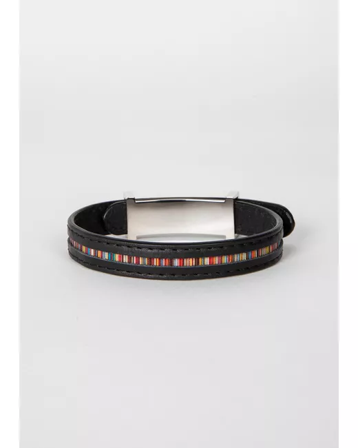 Paul Smith Leather Signature Stripe Bracelet