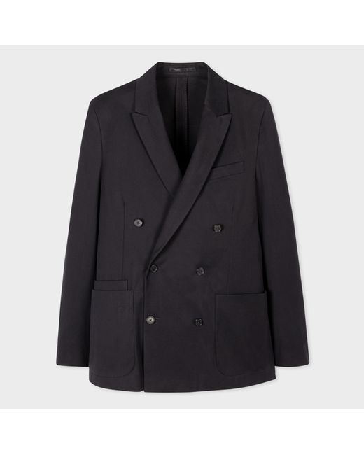 Paul Smith Cashmere-Cotton Double-Breasted Blazer