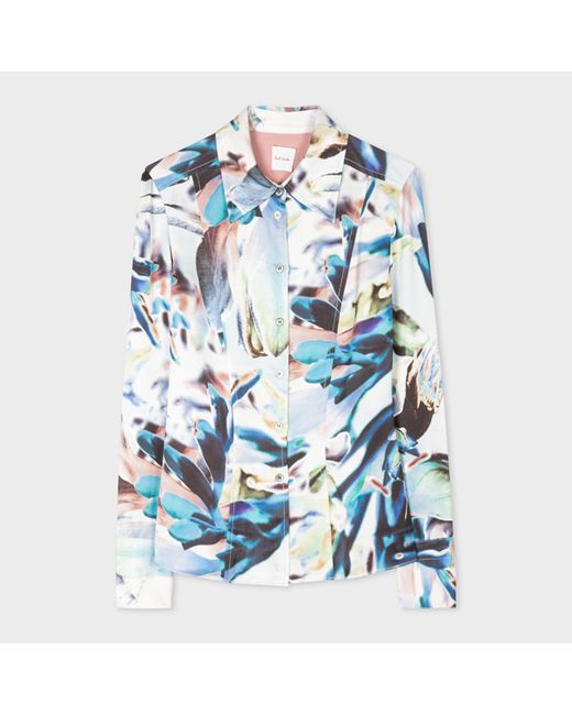 Paul Smith Slim-Fit Satin Solarised Flowers Shirt
