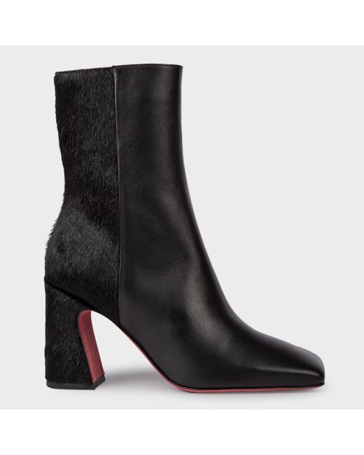 Paul Smith Leather And Calf-Hair Agnes Ankle Boots