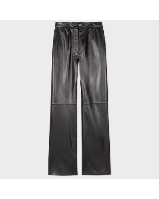Paul Smith Bootcut Leather Trousers