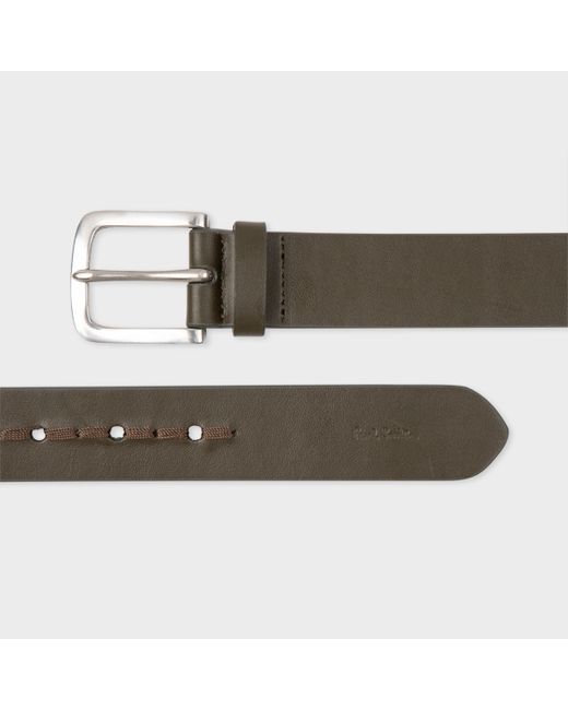 Paul Smith Leather Woven Stitch Belt